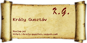 Krály Gusztáv névjegykártya