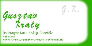 gusztav kraly business card