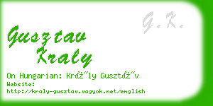 gusztav kraly business card